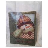 Snowman glass cutting board