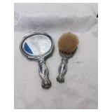 Beautiful antique dresser brush and mirror set