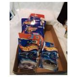Flat of new carded hotwheels style cars
