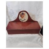 Wooden wall shelf box thirteen inches