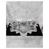 Is pedestal glass holiday candy dish