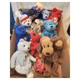 Flat of beanie babies