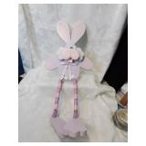 Wooden easter rabbit decoration