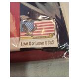 New three by five love it or leave it flag