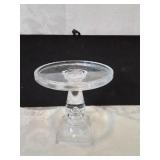 Glass pillar candle holder