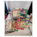Flat of vintage  comic books