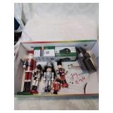 Flat of small nutcrackers and other holiday