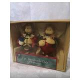 Two piece handmaid clay ornaments
