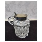 Crystal cut small serving jar