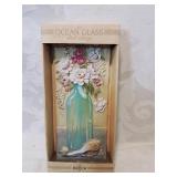 New ocean glass wall plaque
