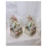 Pair of shell drapery rod holders eight inches