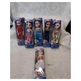 Group of six sweet fashion dolls