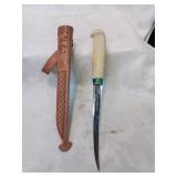 J marttiini Finland fishing filet knife and sheath