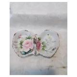 Handpainted double nut dish by lipper and mann