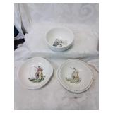 Set of three roy rogers bowls some flea bites