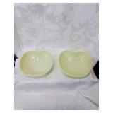 Pair.Of glass apple dishes