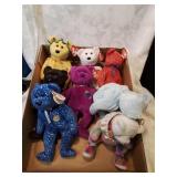Flat of beanie babies