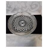 Heavy pattern glass ashtray