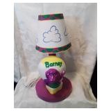 Barney child lamp sixteen inches tall