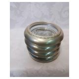 Set a four silver plate rim coasters