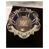 Glass ashtray from chateau d artigny