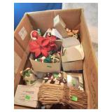 Big box of christmas decorations