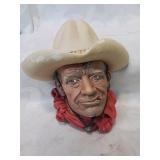 Chalckware cowboy wall hanger