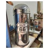 Route sixty six chrome trash can