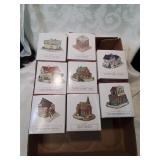 Flat of eight christmas village building