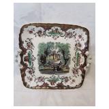 Beautiful masons , english square tray nine by