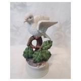 Musical porcelain bird sculpture working