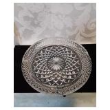 Heavy pattern glass ash tray