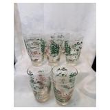 Set of eight vintage holiday tumblers