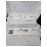 U N flags series stamps