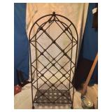 Metal ten bottle wine rack