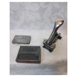 Embosser and plates from brian cade