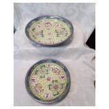 Pair of decorated in hong kong bowls