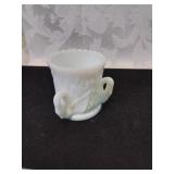 Westmoreland milk glass three handle toothpick