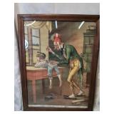 Vintage framed , tailoring print fourteen by