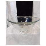 Large glass serving bowl nine inches