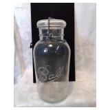 Large ball glass jar with lid