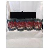 Set of eight merry christmas highball glasses