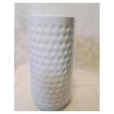 White ceramic vase eight inches
