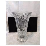 Beautiful lead crystal vase ten inches