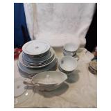 Partial set of royal swirl fine china