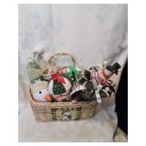 Snowman basket with christmas items