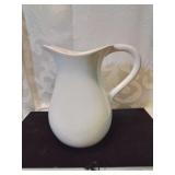 White ceramic pitcher eight inches