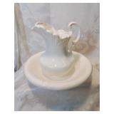 Ceramic bowl and pitcher