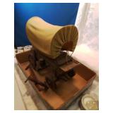 Wooden covered wagon