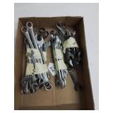 Flat of vintage wrenches